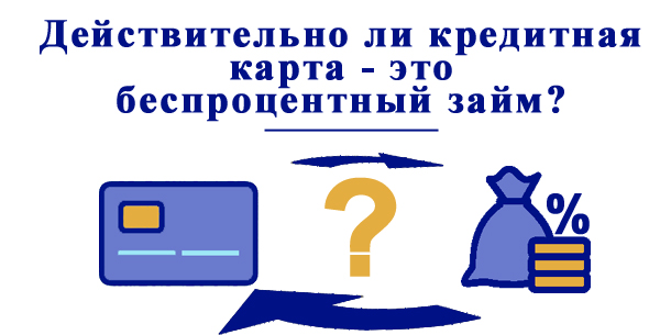 Действительно ли кредитная карта - это беспроцентный займ?